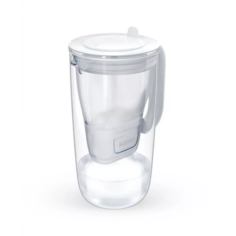Vandens filtro ąsotis BRITA Glass+1 Maxtra Pro pilka, 2,4 L bendras / 1,5 L filtruoto vandens, Maxtra Pro PP filtras