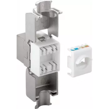 Goobay 90864 Cat.6A Keystone RJ45 lizdas, STP ekranuotas, Slim Line