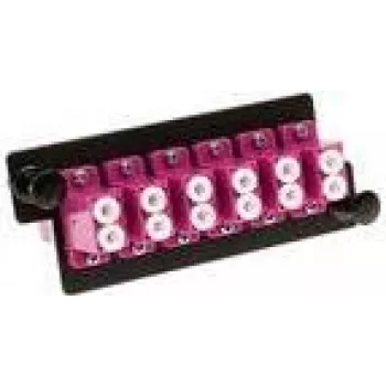 Skaidulinės optikos adapterių plokštė ACT FA2155 — 6x LC Duplex, 12 gyslų, OM4