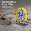 Extralink kabelių traukimo strypas Pilot 6mm 200m stiklo pluoštas FRP geltonas