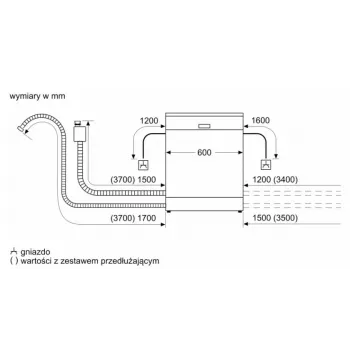Laisvai pastatoma indaplovė Bosch SMS4EVI04E — 13 komplektų, 44–46 dB, energijos klasė D, 60×60×84,5 cm