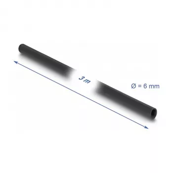 DeLOCK PVC izoliacinė įvorė 3 m x 6 mm juoda
