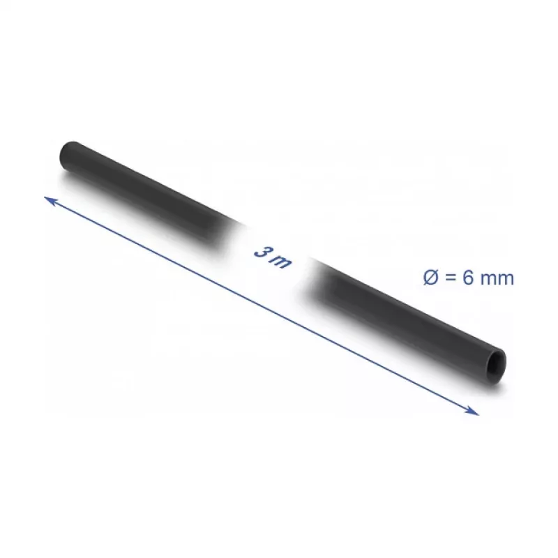 DeLOCK PVC izoliacinė įvorė 3 m x 6 mm juoda