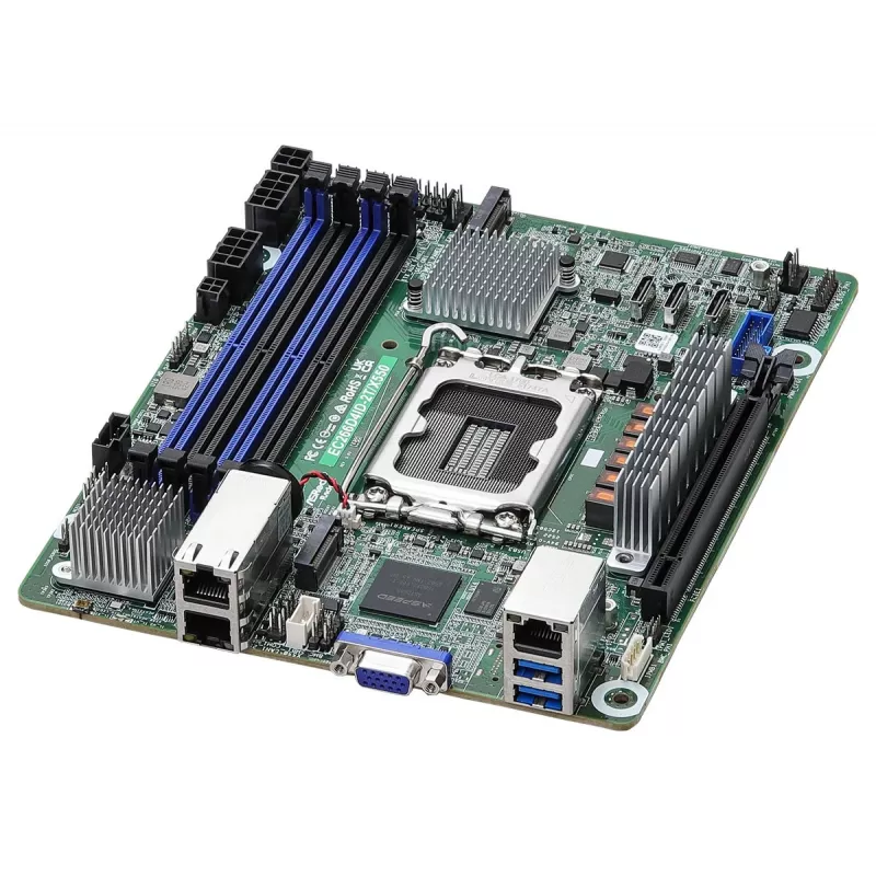 ASRock EC266D4ID-2T/X550 pagrindinė plokštė Intel C266 LGA 1700 mini ITX