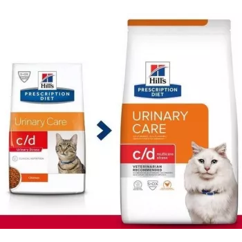 HILL'S PRESCRIPTION DIET Feline c/d Multicare Stress Dry cat food Chicken 8 kg
