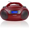 Blaupunkt BB18BK nešiojamas CD grotuvas, radijo imtuvas, 4 W, raudonas