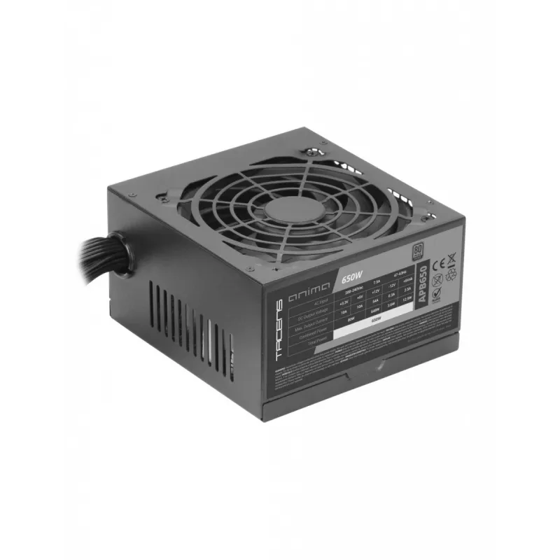 Maitinimo blokas TACENS ANIMA APB650 80+ Bronze 650W ATX, viena +12V magistralė, moduliniai kabeliai