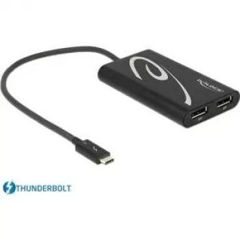 DeLOCK 62708 vaizdo kabelio adapteris Thunderbolt™ 3 į 2× DisplayPort
