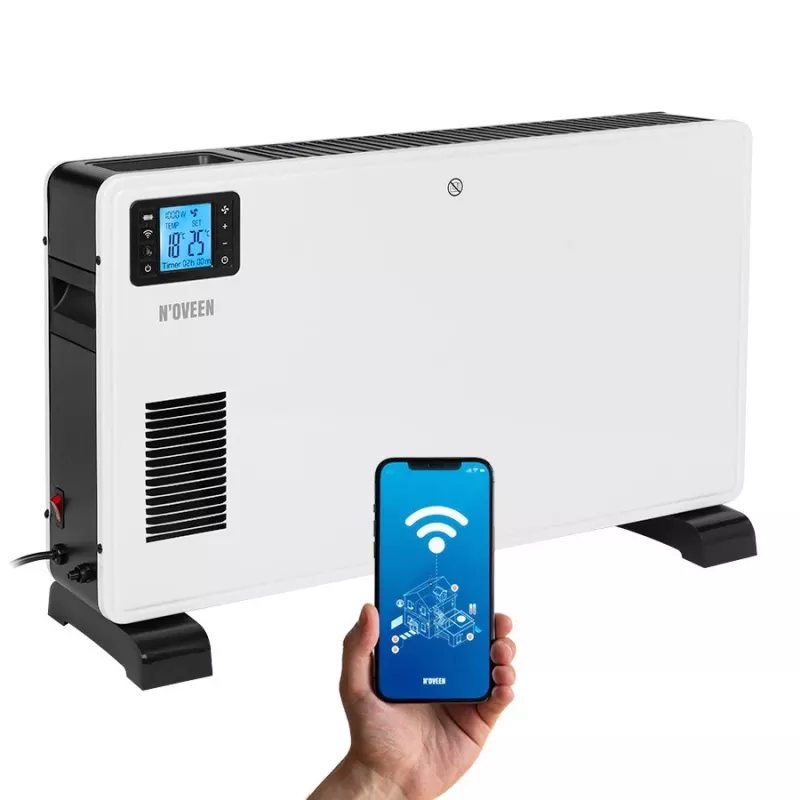 Elektrinis konvektorinis šildytuvas NOVEEN NOVEENCH9099, 2300 W, 3 galios lygiai, Tuya WiFi išmanus, LCD, laikmatis, pastatymas ant grindų