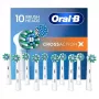 Pakeičiamieji šepetėlių antgaliai Oral-B Pro CrossAction, 10 vnt., balti