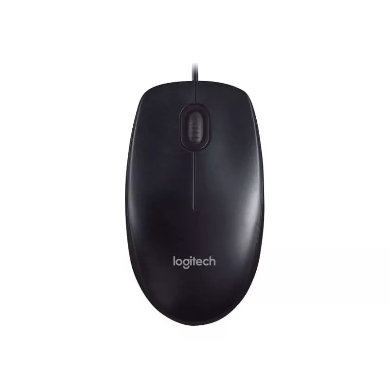 Logitech M90 laidinė optinė biuro pelė — 1000 DPI, ambidekstrinė, USB Type-A, juoda