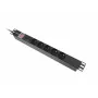 Lanberg PDU-05E-0200-IEC-BK maitinimo skirstytuvas (PDU) 5 AC lizdų 1U juodas