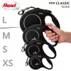 Flexi New CLASSIC 5 m Juodas šuns ištraukiamas pavadėlis