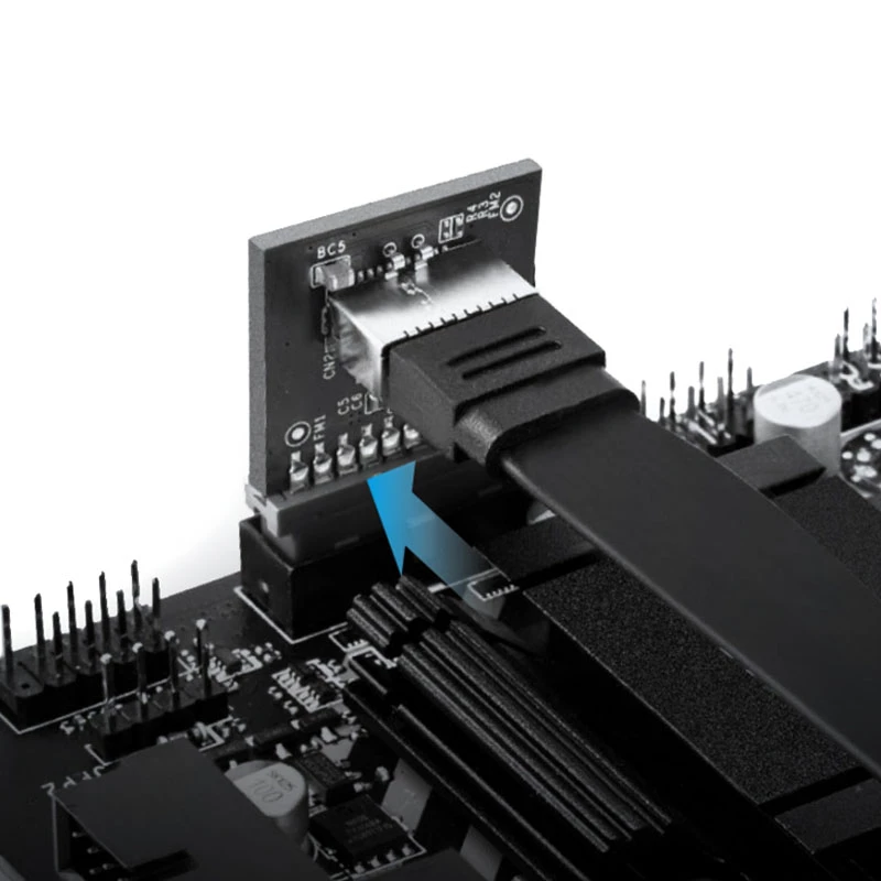 USB 3.0 adapteris GrauGear GG 18024 90° skydinis lizdas (stačiu kampu) Type A