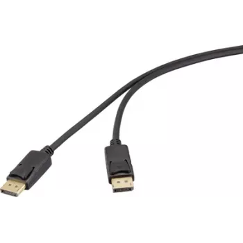 Renkforce DisplayPort Kištukas Juodas RF-6830476 4K UHD (RF-6830476)