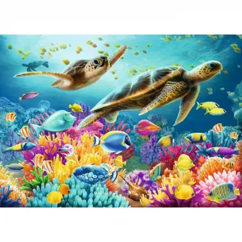 Dėlionė Ravensburger Blue Underwater World 1000 dalių, suaugusiems/paaugliams, standartinis formatas