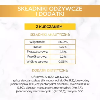 PURINA Gourmet Gold Succulent Delights Chicken – šlapias kačių ėdalas – 85 g