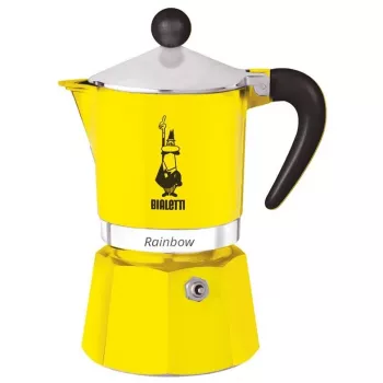 Bialetti Rainbow 0.06 L aliumininis termoplastinis kavos virimo aparatas geltonas