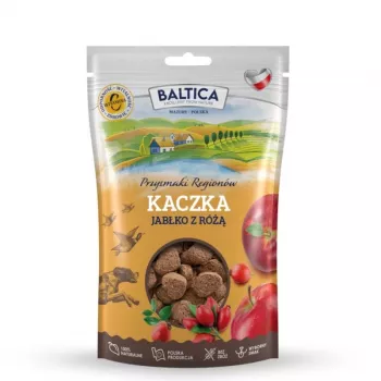BALTICA regioniniai skanėstai šunims Antis su obuoliu ir rože - 100g
