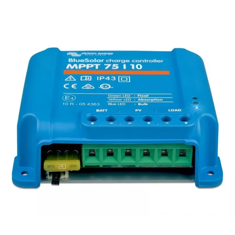 Saulės baterijų valdiklis BlueSolar PWM-LCD&USB 12/24V 10A Victron Energy