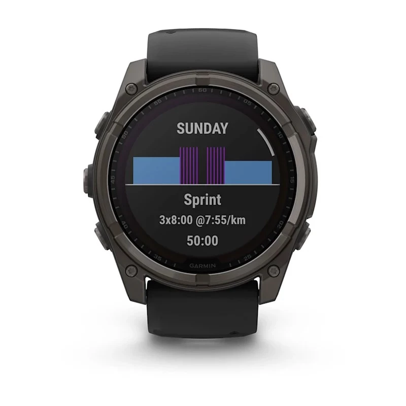 Garmin fenix 8 3,56 cm (1,4 colio) 51 mm skaitmeninis jutiklinis ekranas 280 x 280 pikselių titano korpusas su Wi-Fi ir GPS