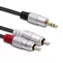 Audio kabelis Qoltec 52340 2m 2xRCA 3.5mm Juodas