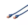 Tinklo kabelis Digitus CAT 6 S/FTP RJ-45 0,25 m mėlynas