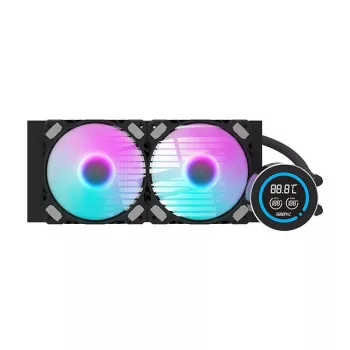 240 mm radiatoriaus Darkflash DN-D240 Black vandens aušintuvas