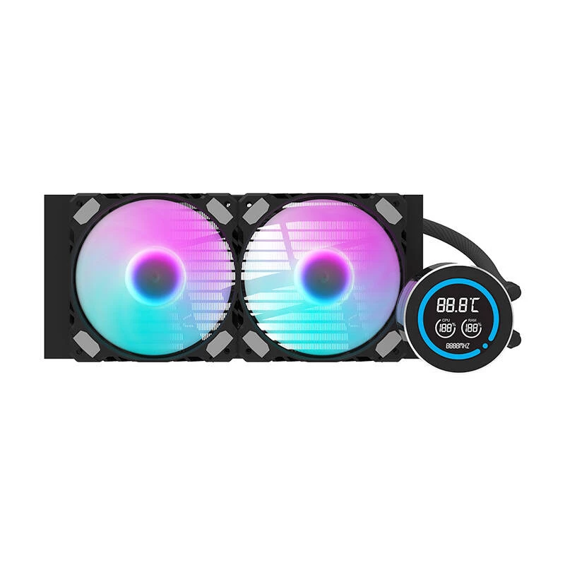 240 mm radiatoriaus Darkflash DN-D240 Black vandens aušintuvas
