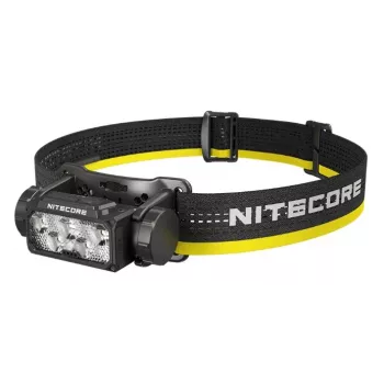 Kaktinė švieslentė Nitecore HC60 UHE su 4000 mAh baterija, 6 LED, atspari vandeniui, smūgiams, juoda/geltona