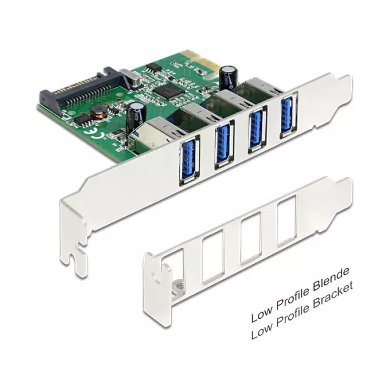 DeLOCK 89360 vidinė PCIe sąsajos plokštė su 4 USB 3.2 Gen 1 prievadais
