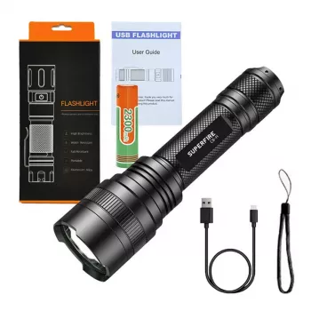 Žibintuvėlis Supfire C8-H — 1200 lm, USB įkraunamas, 250 m spindulys