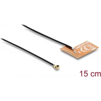 Vidinė WiFi antena DELOCK 2,4 GHz I-PEX MHF® I kištukas, 2–3 dBi, 15 cm FPC kabelis, lipniam montavimui