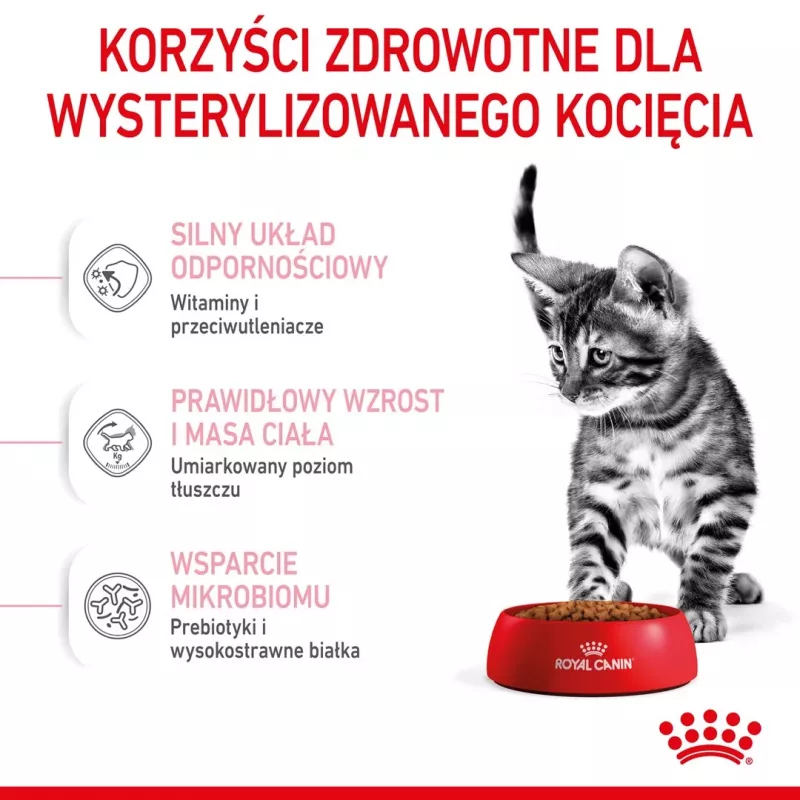 Royal Canin Kitten Sterilised sausas kačių maistas kačiukams, 3.5 kg, paukštienos skonio