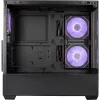 Cooler Master Elite 690 PC korpusas, Midi bokštas, ATX, grūdintas stiklas - 4x ARGB ventiliatorius, medis, juoda