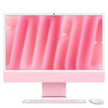 iMac 24 inch Retina 4.5K Display M4, Rožinis, M4 (8-CPU/8-GPU), 16 GB, 256 GB, Vokiška klaviatūra, be Gigabit Ethernet, Magic Mouse, MWUG3D/A