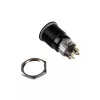 DimasTech Vandalism Switch/Button 19mm Blackline Dot RGB PD218 – Atsparus vandalizmui mygtukas su RGB foniniu apšvietimu