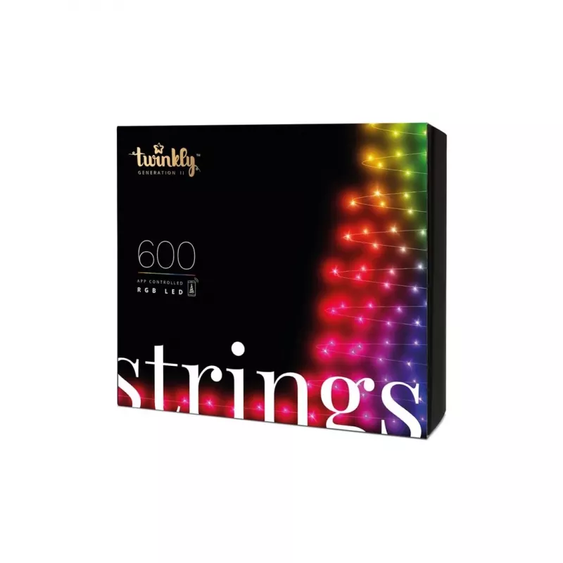 TWINKLY Strings 600 (TWS600STP-BEU) Protingos kalėdinės eglutės lemputės 600 LED RGB 48 m