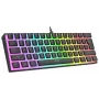 Mechaninė klaviatūra RAMPAGE RADIANT K11 RGB Red Black — laidinė, RGB apšvietimas, pilno dydžio išdėstymas