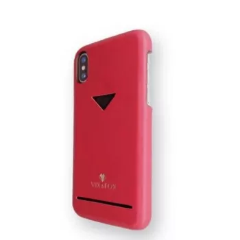 VixFox Card Slot Back Shell iPhone XSMAX Ruby Red – apsauginis dėklas su kortelių lizdu