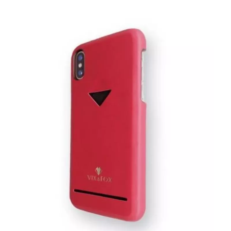 VixFox Card Slot Back Shell iPhone XSMAX Ruby Red – apsauginis dėklas su kortelių lizdu