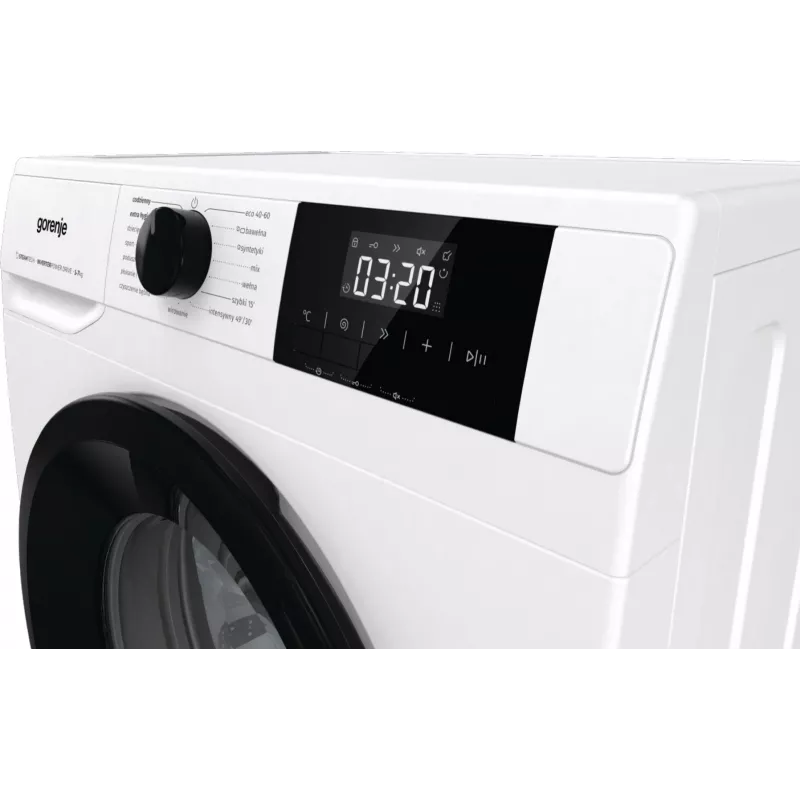 Laisvai pastatoma skalbyklė Gorenje W3NGPI72SBS, 7 kg, 1200 aps./min., inverterinis variklis, garų funkcija, 15 programų, balta