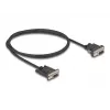 Delock RS-232 serijinis kabelis, D-Sub 9 lizdas su maitinimu 9 kontakte (DC 5.5 x 2.1 mm), 1 m, juodas