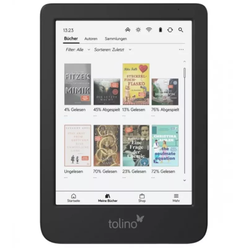 Tolino shine color el. knygų skaitytuvė su lietimui jautriu ekranu 16 GB Wi-Fi juoda