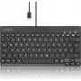 Perixx PERIBOARD-426C DE Juoda kompaktiška klaviatūra
