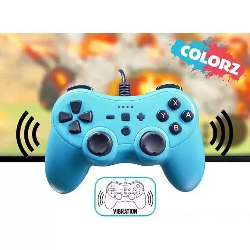Laidinis valdiklis SUBSONIC SA5488-1 Neon Blue, skirtas Nintendo Switch, laidinis ryšys