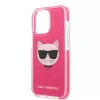Karl Lagerfeld KLHCP13XTPECPI kietas dėklas iPhone 13 Pro Max 6,7 inch Fuchsia/FUSCHIA Choupette Head