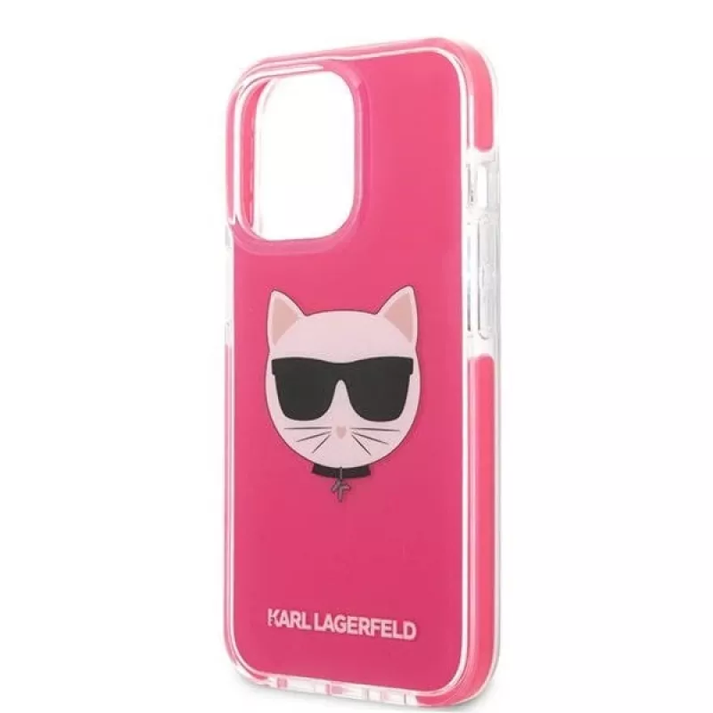 Karl Lagerfeld KLHCP13XTPECPI kietas dėklas iPhone 13 Pro Max 6,7 inch Fuchsia/FUSCHIA Choupette Head