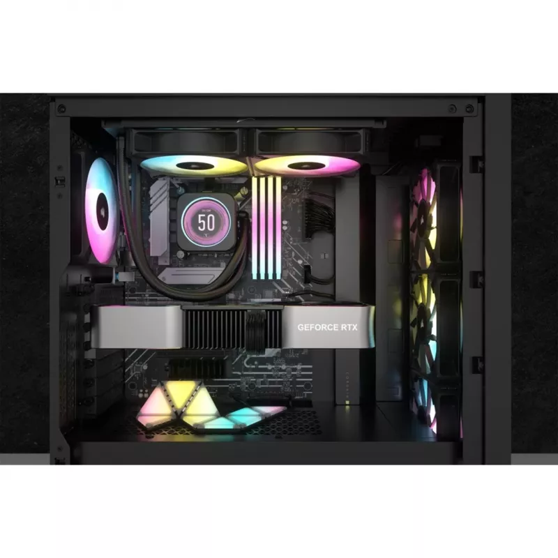 Corsair CW-9060074-WW procesoriaus aušinimo sistema – viskas viename skysčio aušintuvas 12 cm juodas 1 vnt.