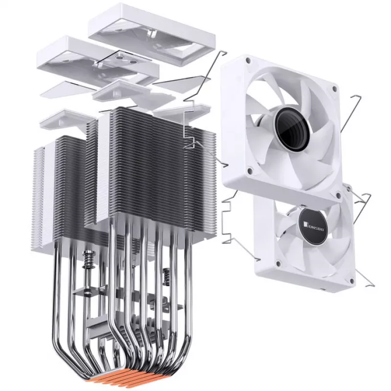 Procesoriaus aušintuvas Jonsbo CR-1400 DV2 White su 140 mm ventiliatoriumi